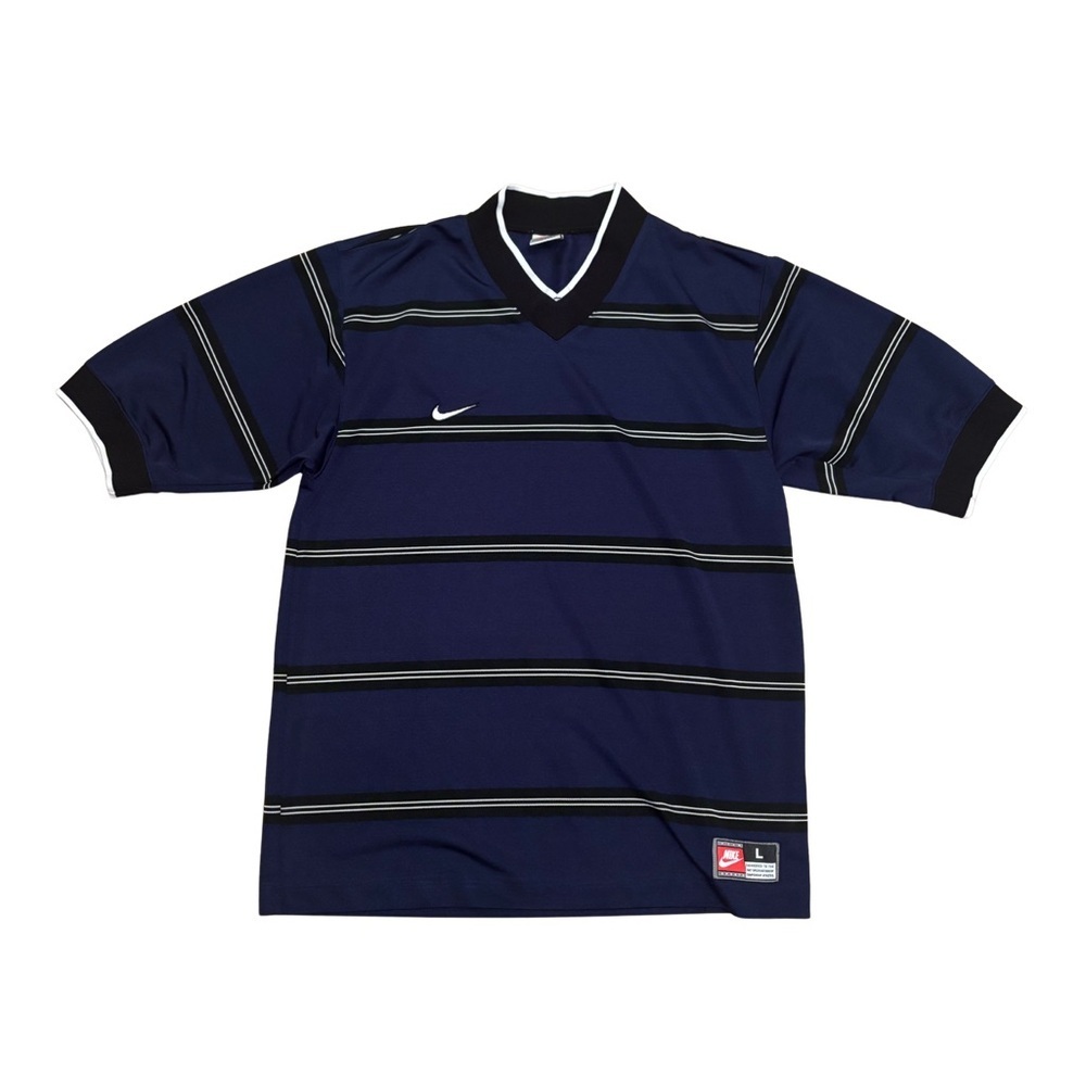 Nike RARE Y2K Navy Striped Shirt